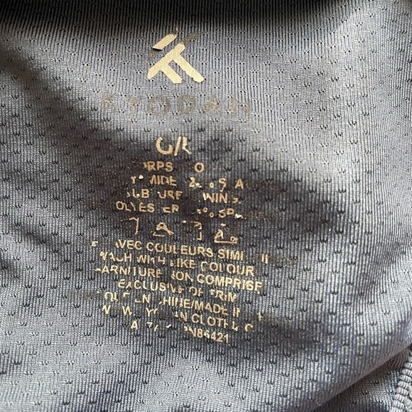 Blue womens Zip-Front  Sports Bra - Picture 11 of 12